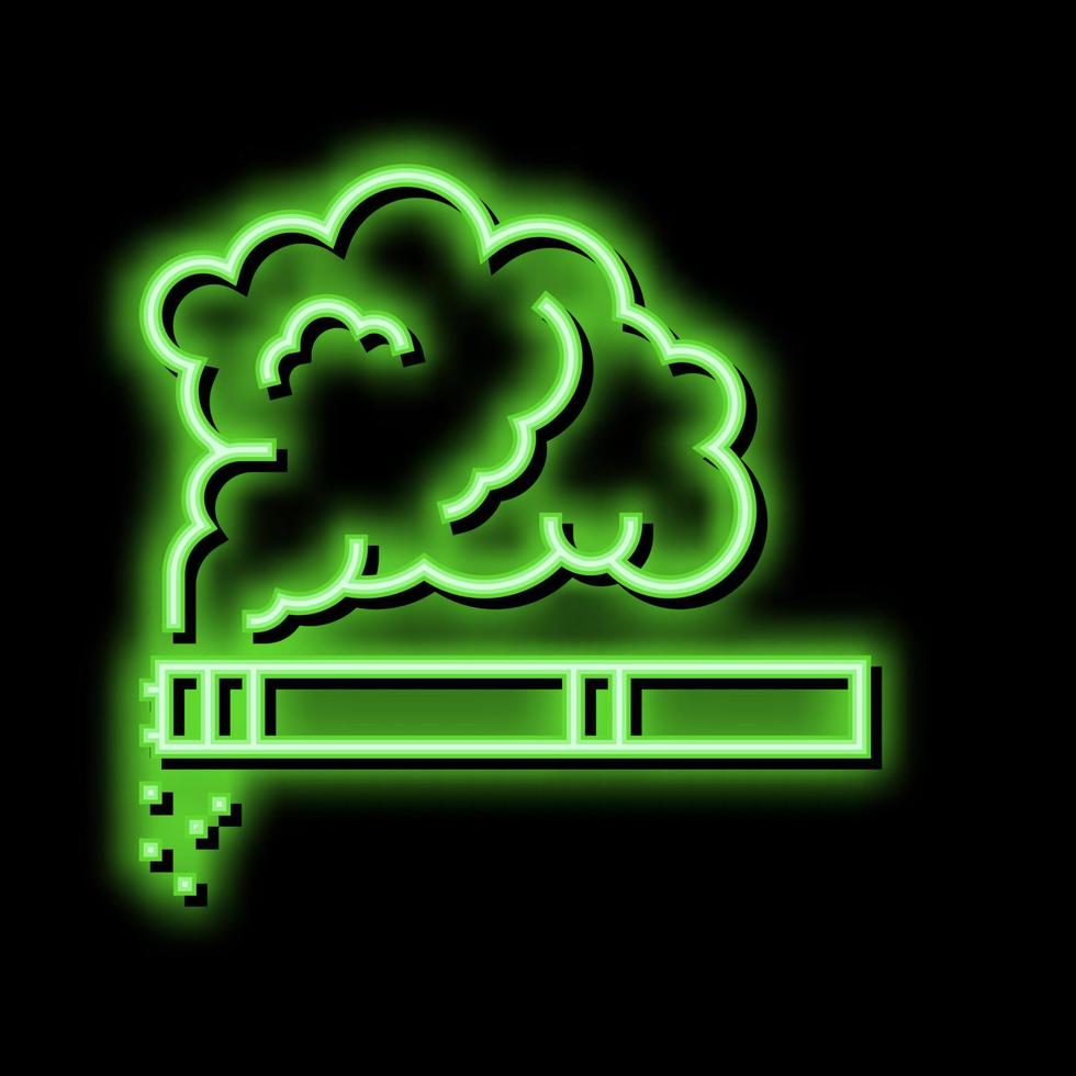 tobacco smoke neon glow icon illustration vector