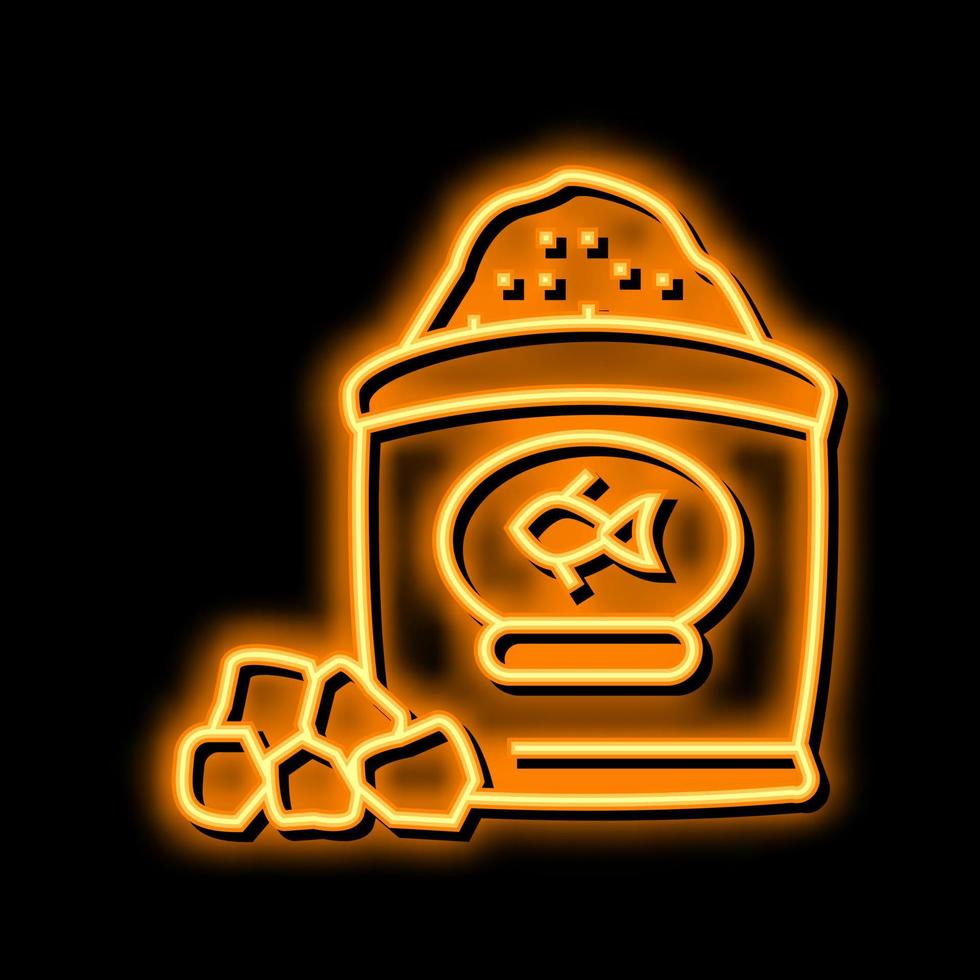 stones aquarium fish neon glow icon illustration vector