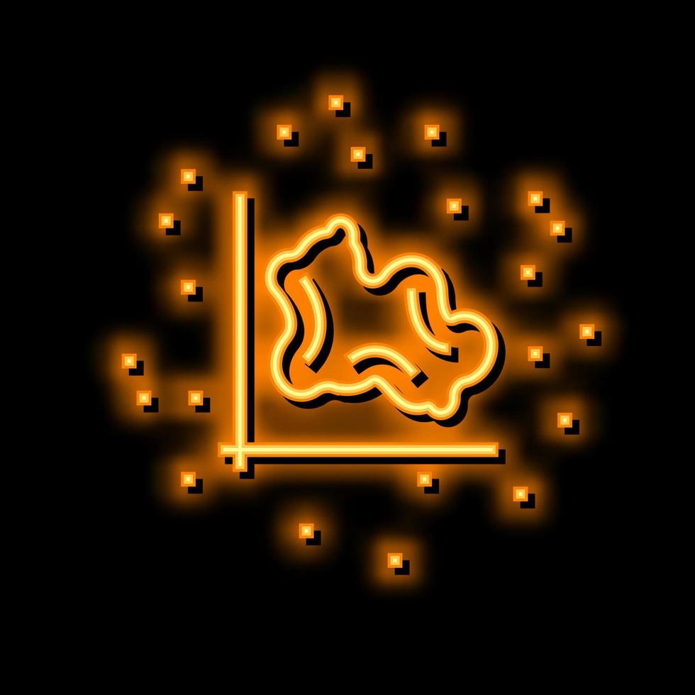 uneven borders mole melanoma neon glow icon illustration vector