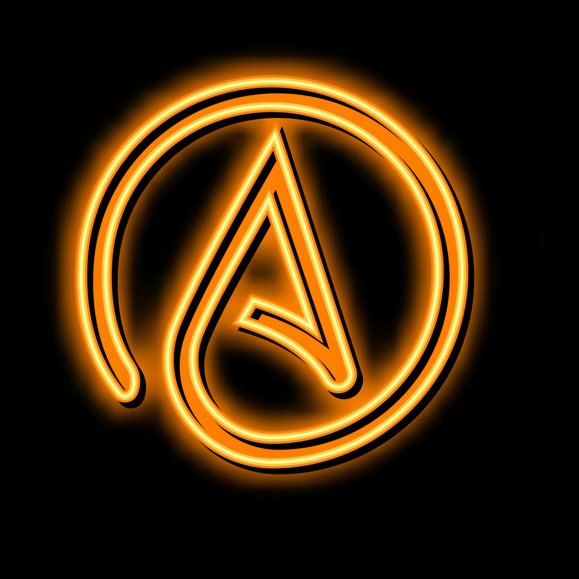 atheism agnosticism neon glow icon illustration 20581960 Vector Art at