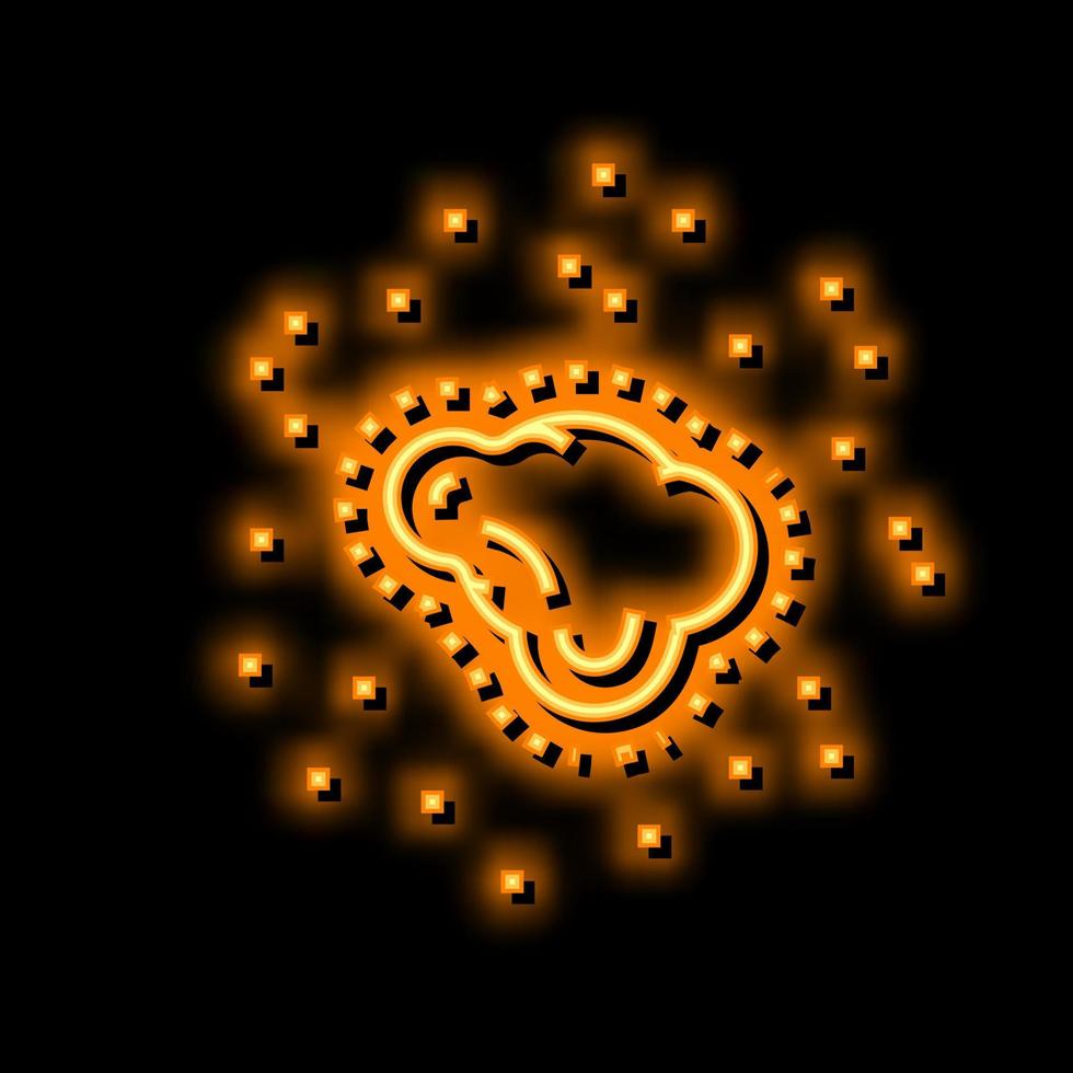 changing size chape color mole melanoma neon glow icon illustrat vector