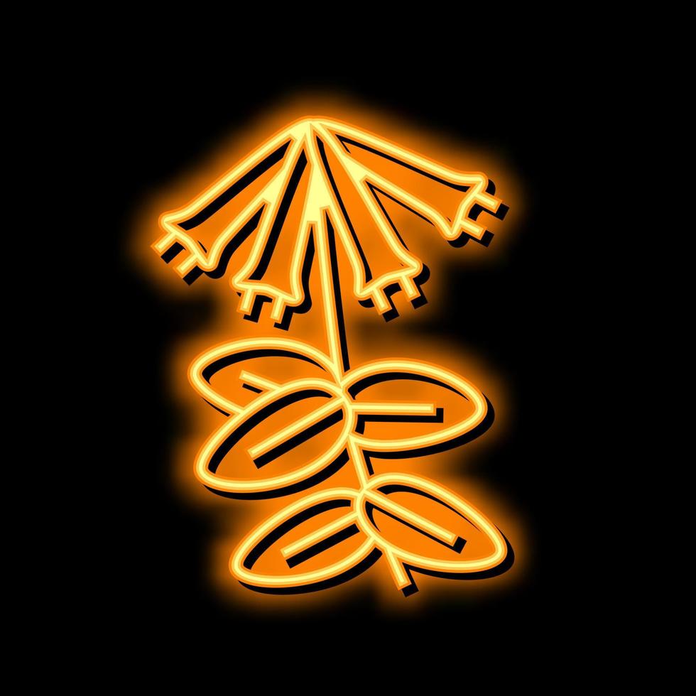 madreselva liana neón resplandor icono ilustración vector