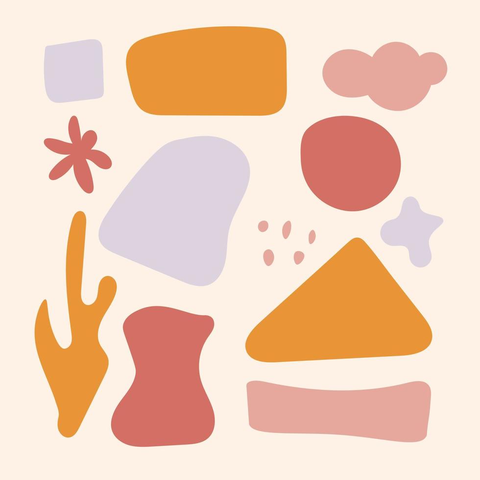 Matisse abstract geometric shapes set vector