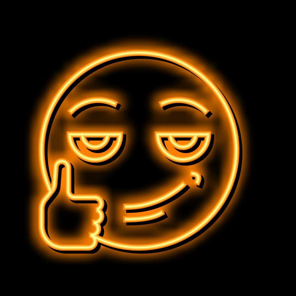 like emoji neon glow icon illustration vector