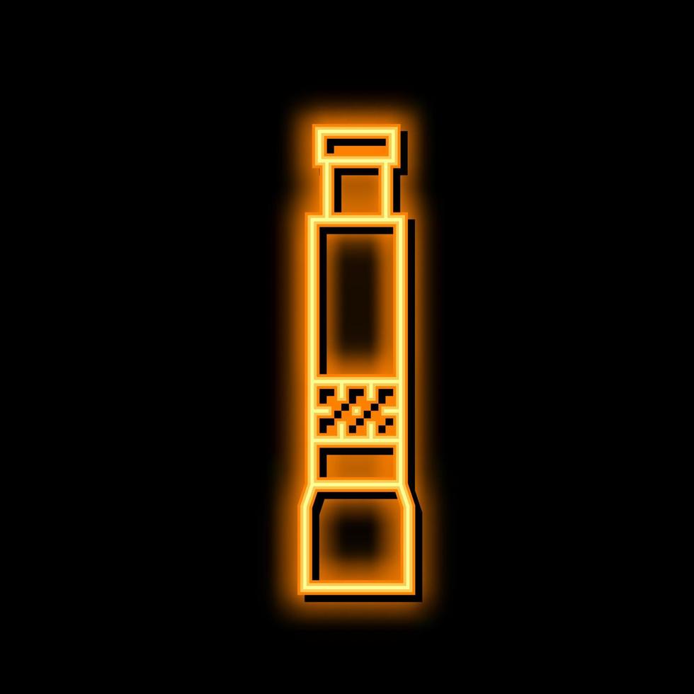 mechanical mill neon glow icon illustration vector