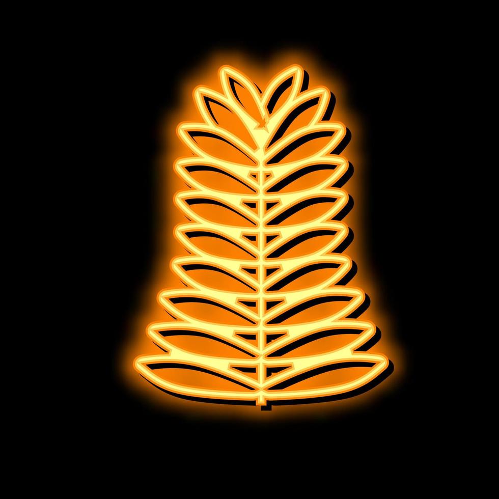 hemlock leaf neon glow icon illustration vector