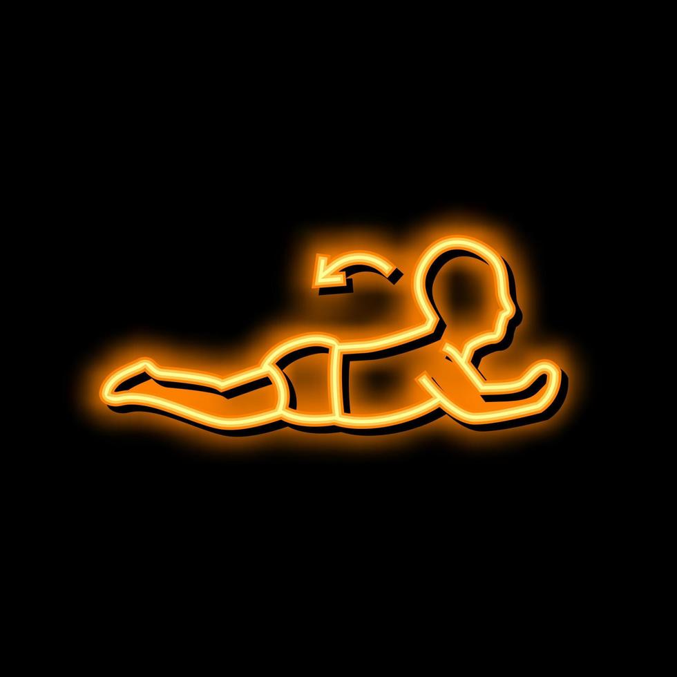 tonic labyrinthine reflex neon glow icon illustration vector