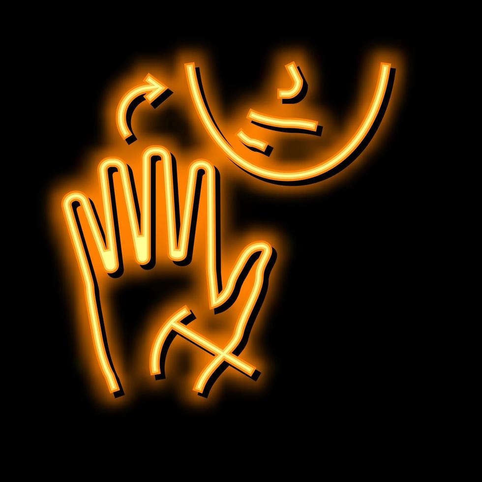 palmomental reflex neon glow icon illustration vector