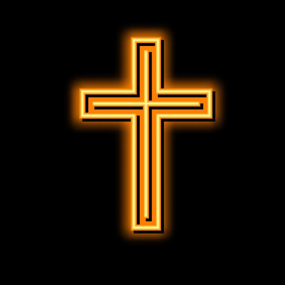 christianity religion neon glow icon illustration vector