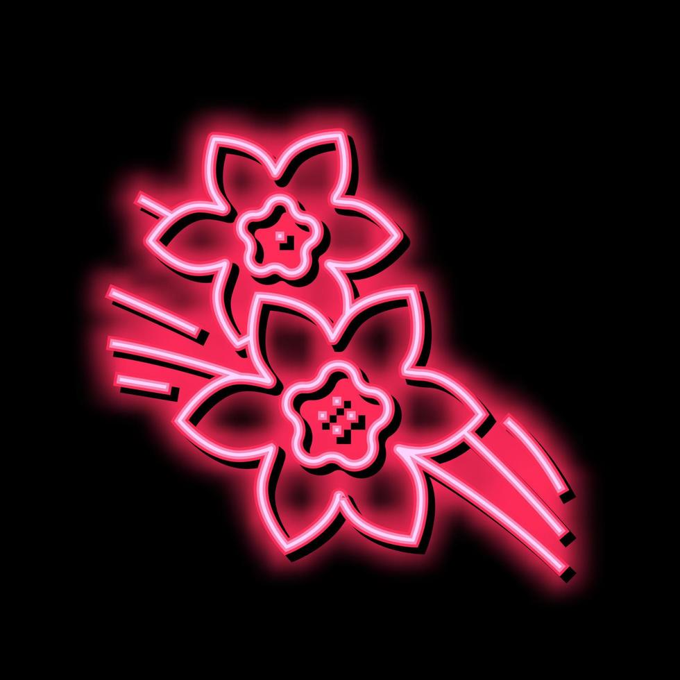 vanilla aromatherapy neon glow icon illustration vector