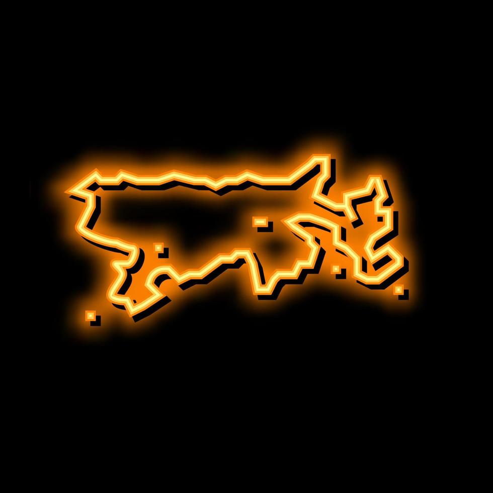 lake titicaca neon glow icon illustration vector