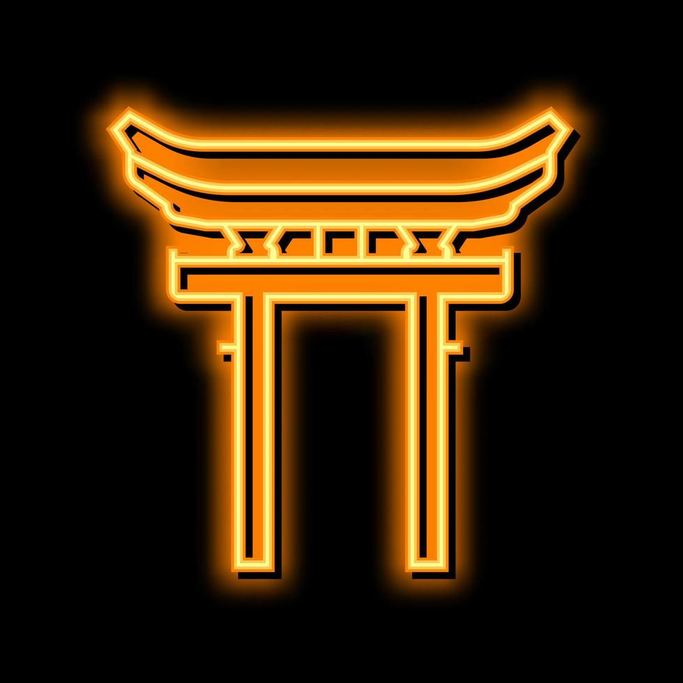 shinto religion neon glow icon illustration vector