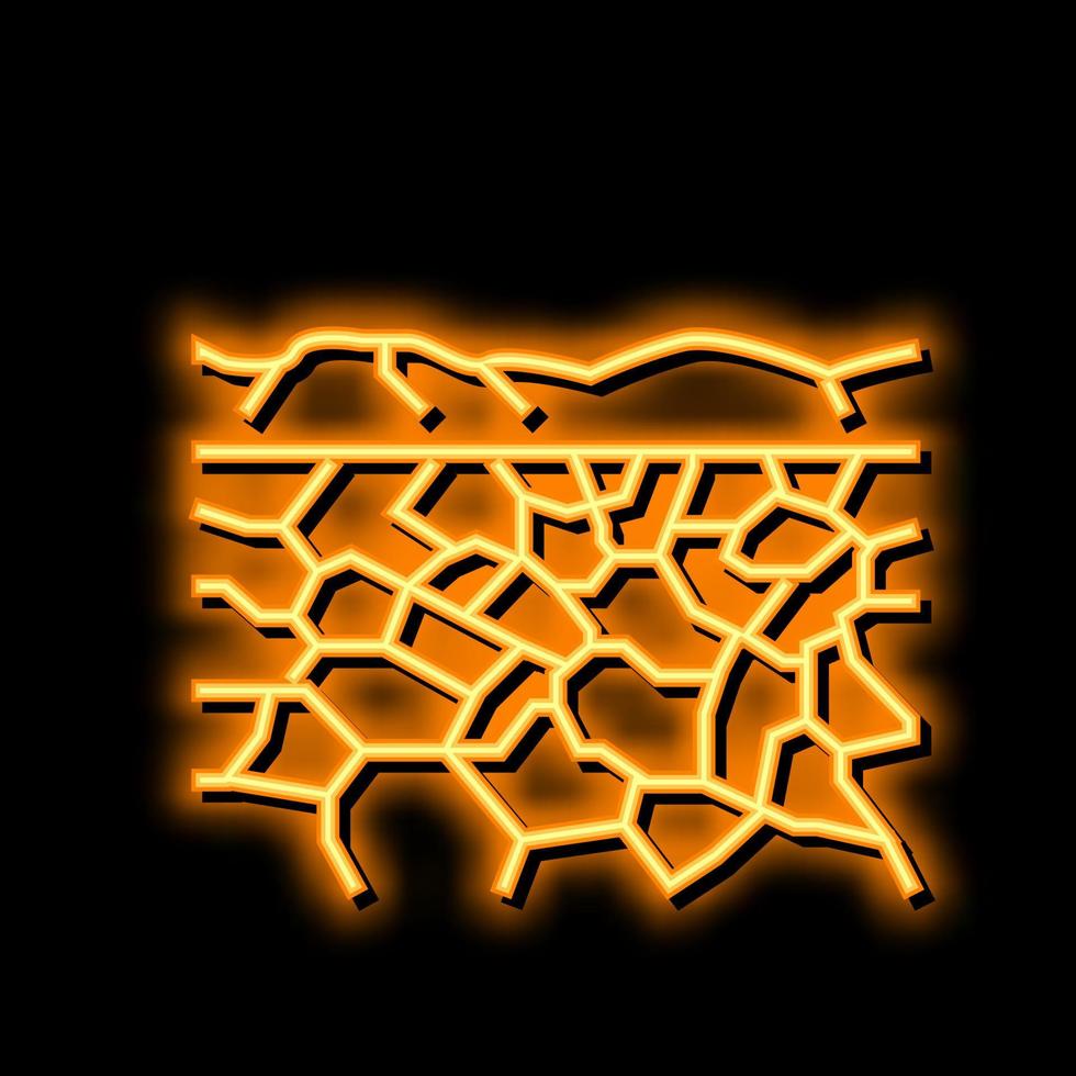uyuni salt flats neon glow icon illustration vector