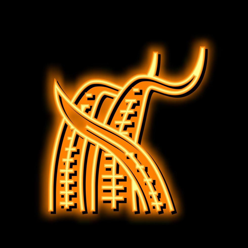 cryptocoryne balansae neon glow icon illustration vector