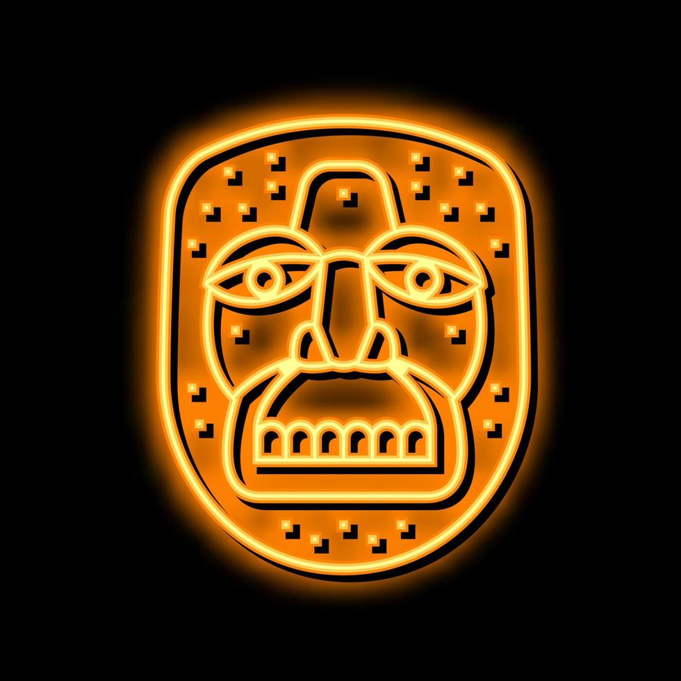 mask antique neon glow icon illustration vector