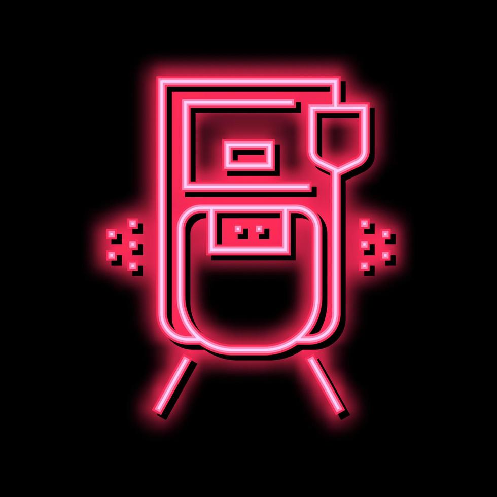 motion sensor neon glow icon illustration vector