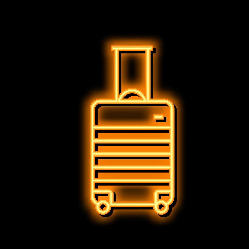 travel bag neon glow icon illustration vector