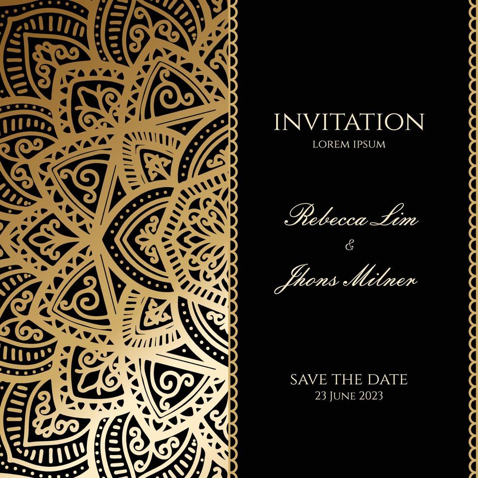 modern invitation design with ornament illustration vector