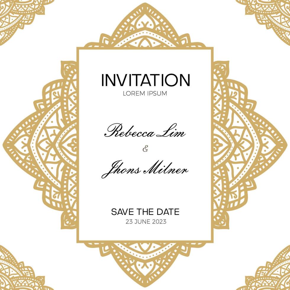 royal wedding invitation template vector