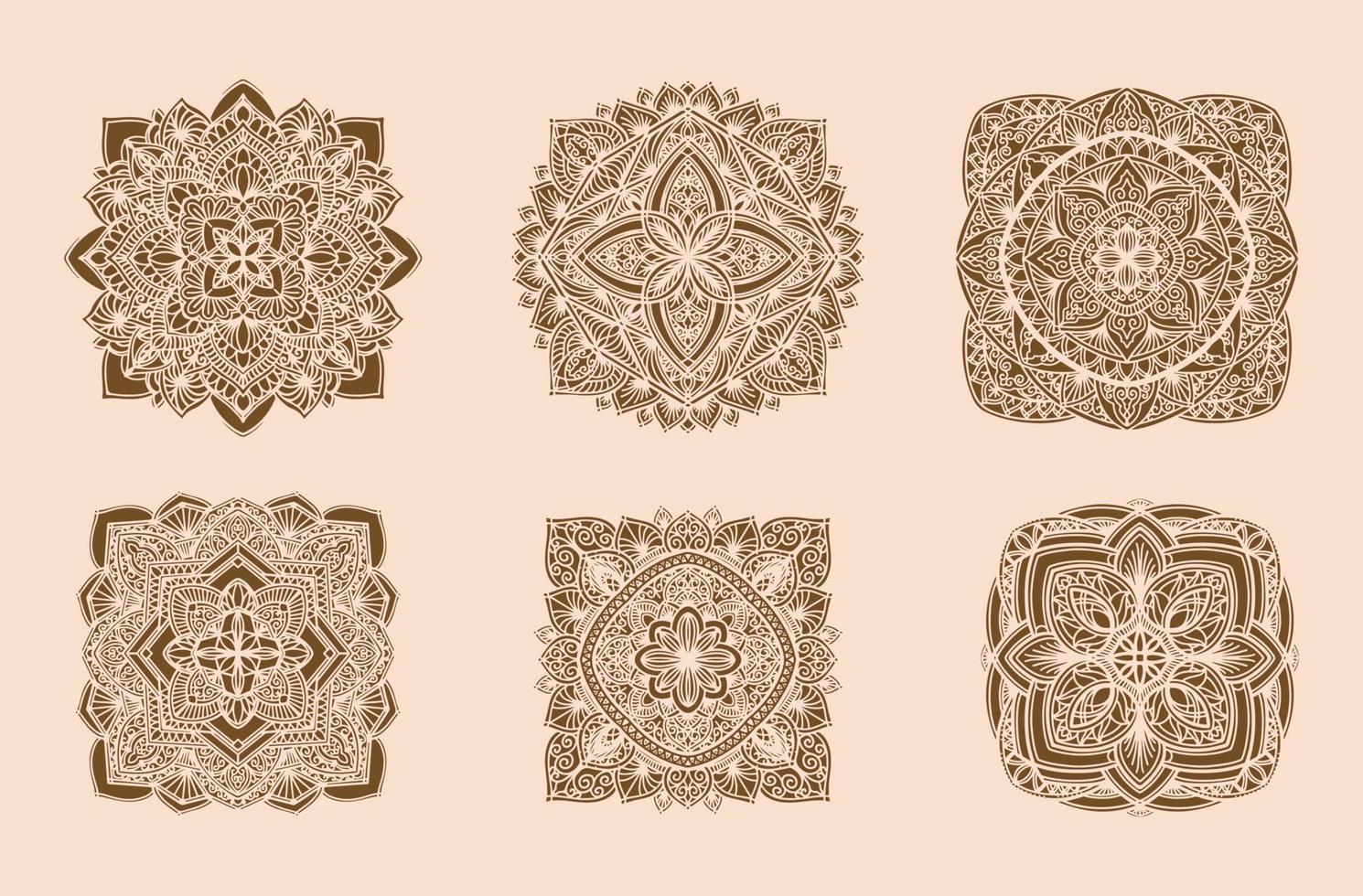 ornamental mandala ilustración para decoración vector