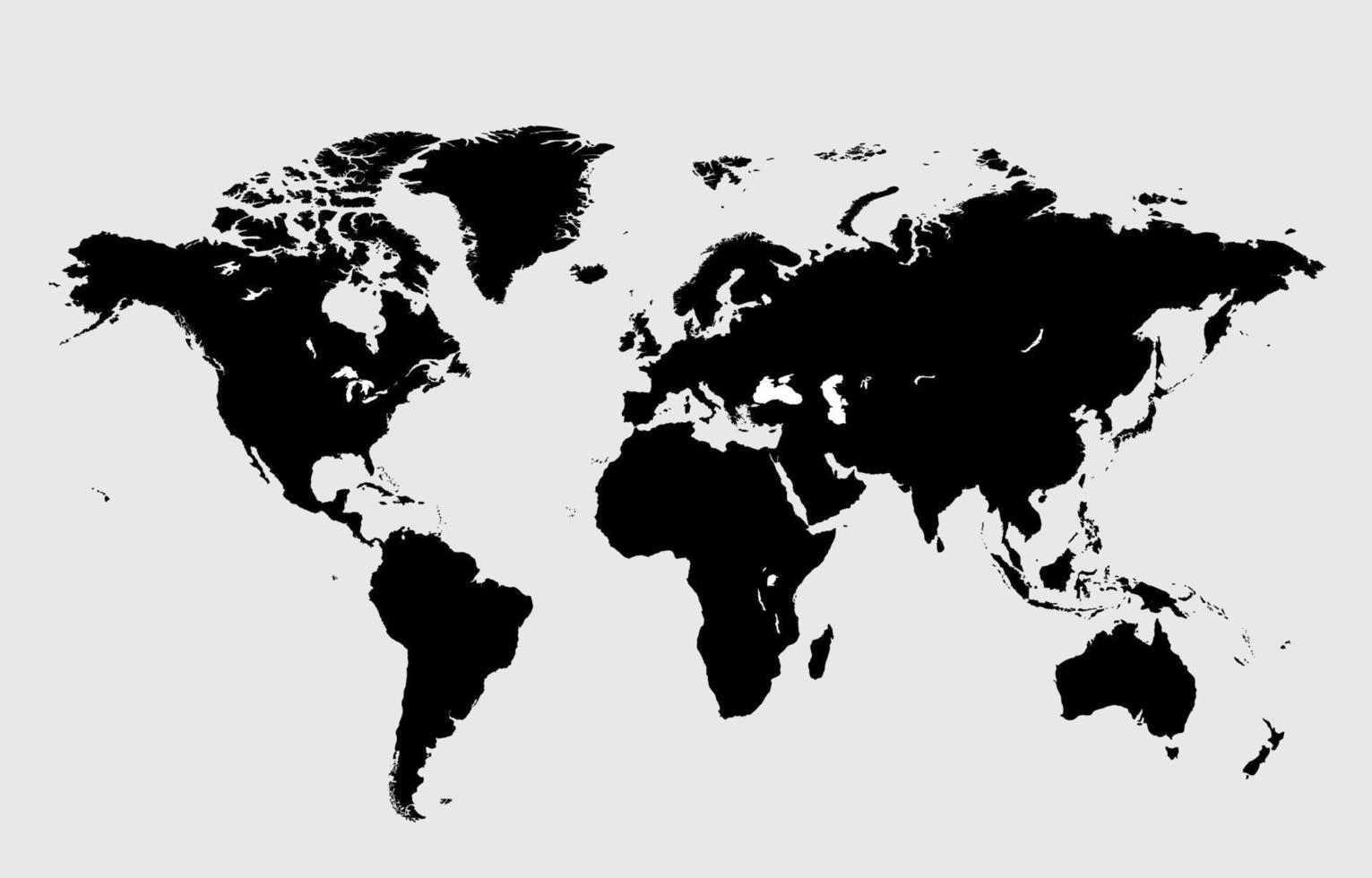 World Map Black and White vector