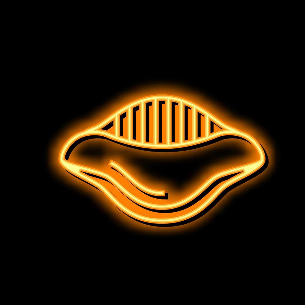 conchiglie pasta neon glow icon illustration vector