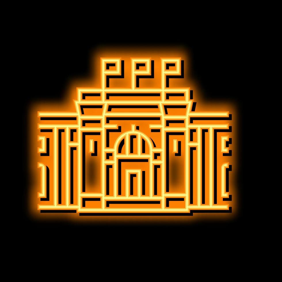 cairo museum neon glow icon illustration vector
