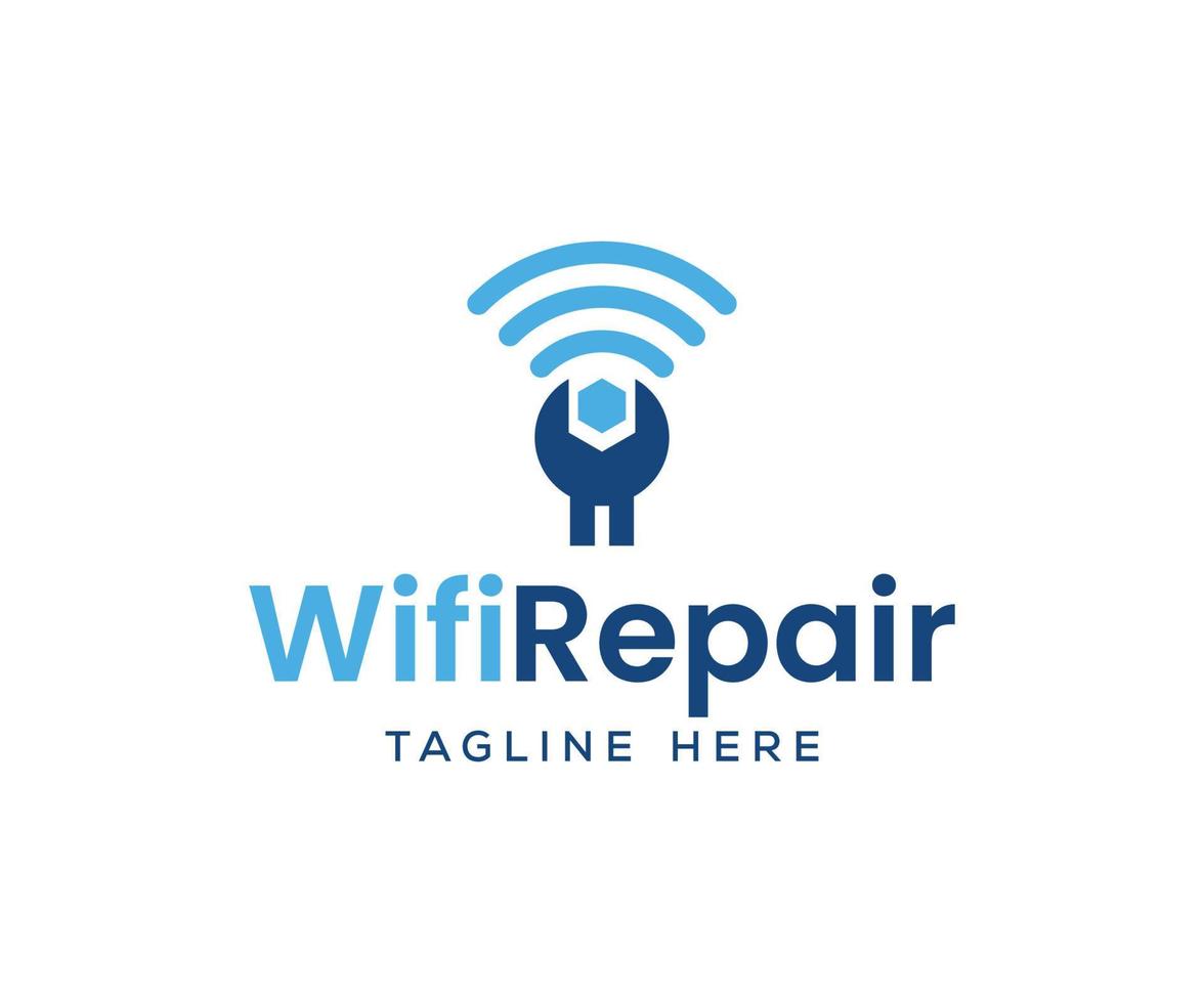 reparar Wifi icono logo diseño elemento. Wifi reparar logo vector modelo