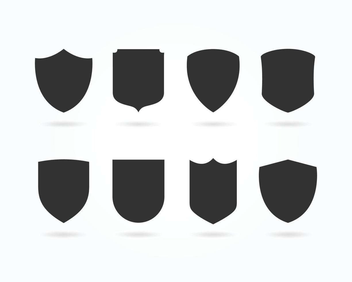 Shield icons collection. Vector shields icons set.