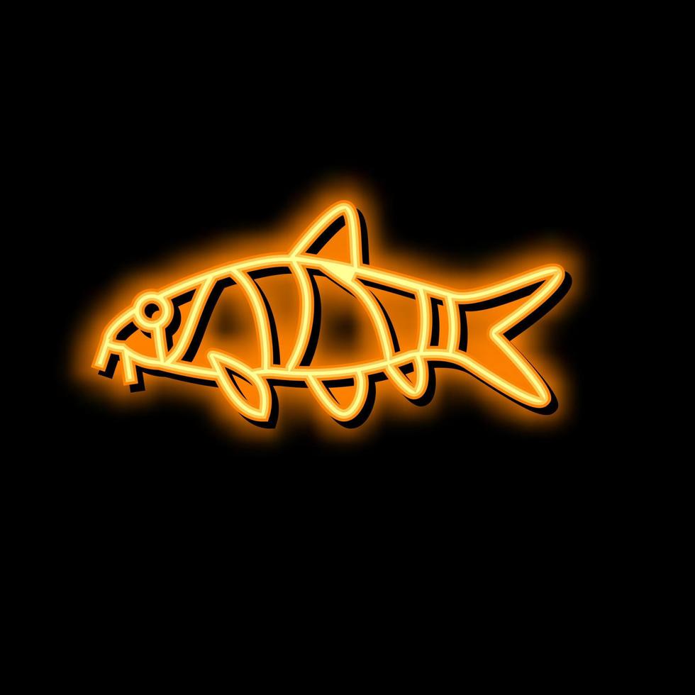 clown loaches neon glow icon illustration vector