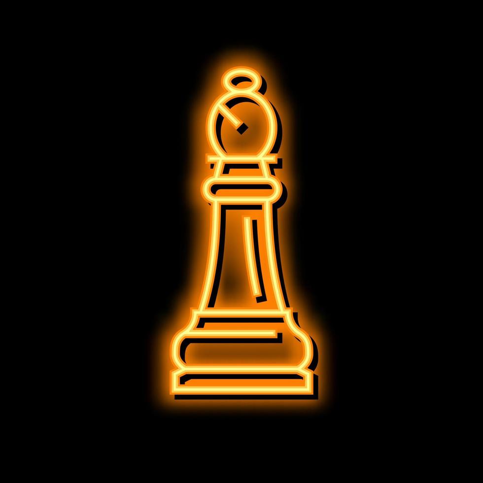 rook chess neon glow icon illustration vector