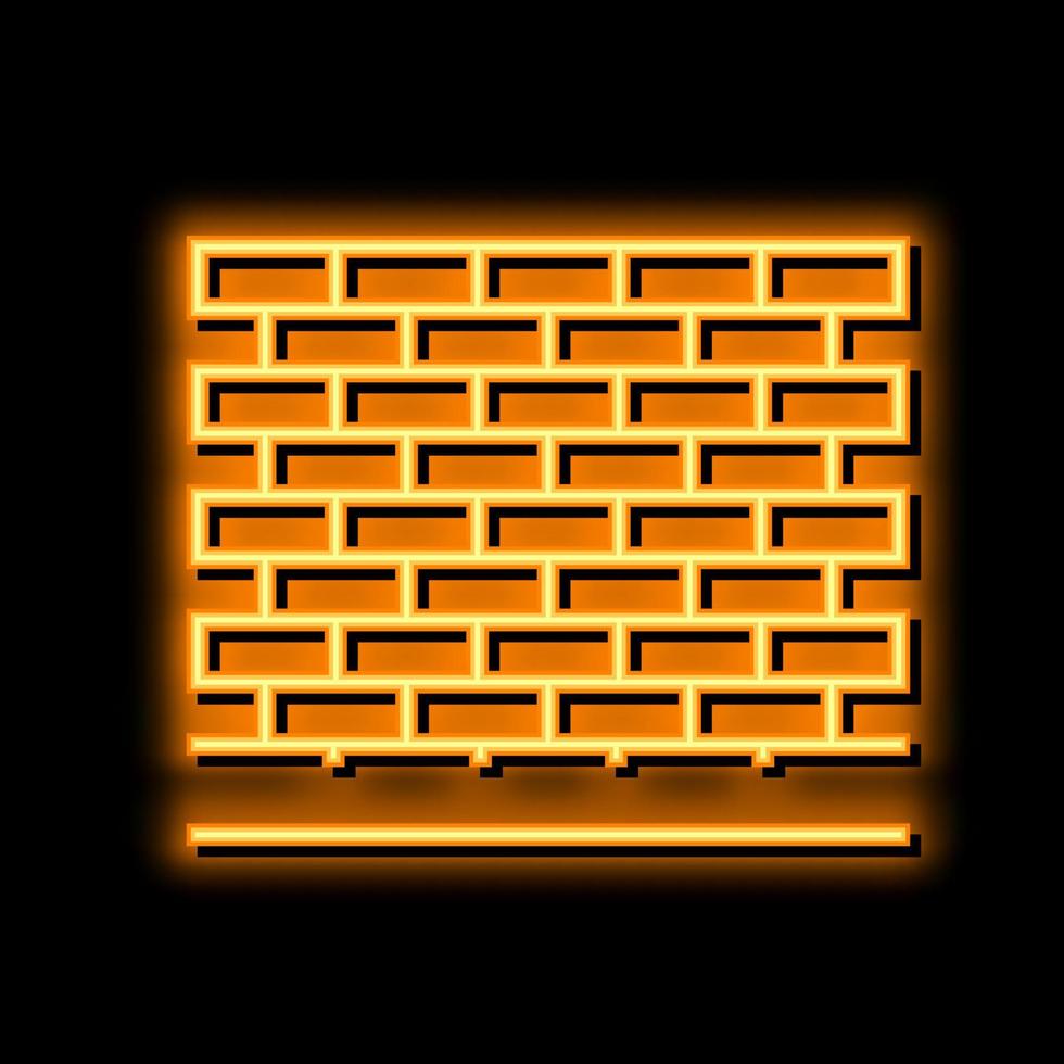 wall fence neon glow icon illustration vector