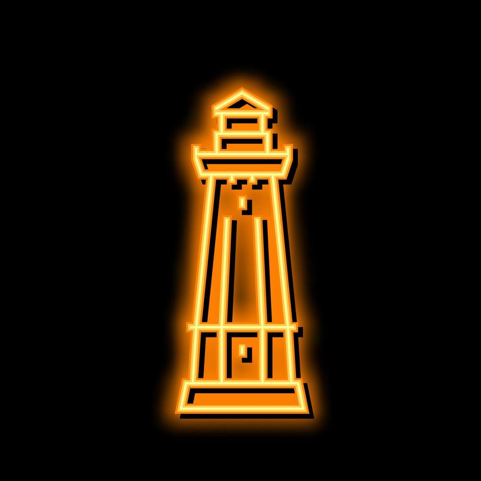 beacon emergency building neon glow icon illustration vector