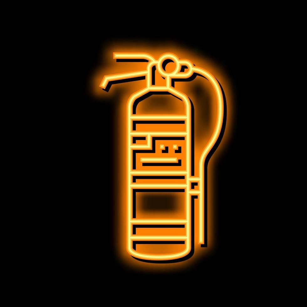 extinguisher tool neon glow icon illustration vector