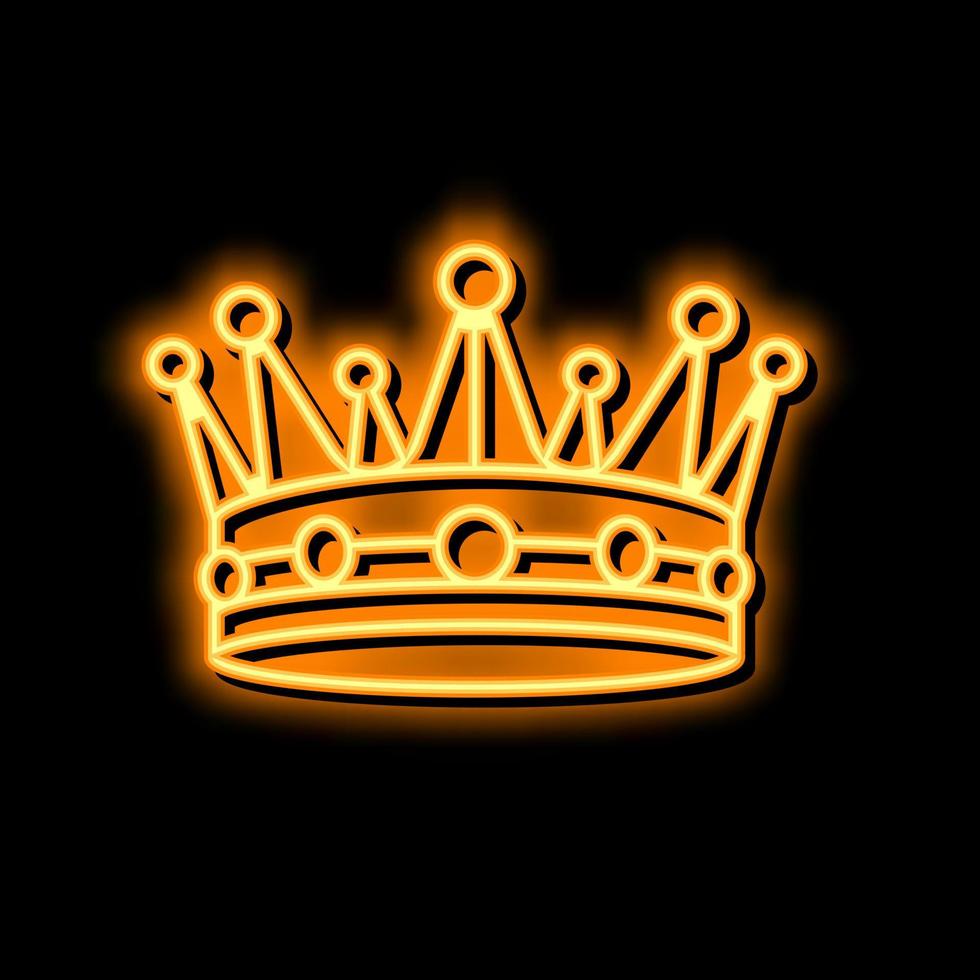 crown treasure neon glow icon illustration vector