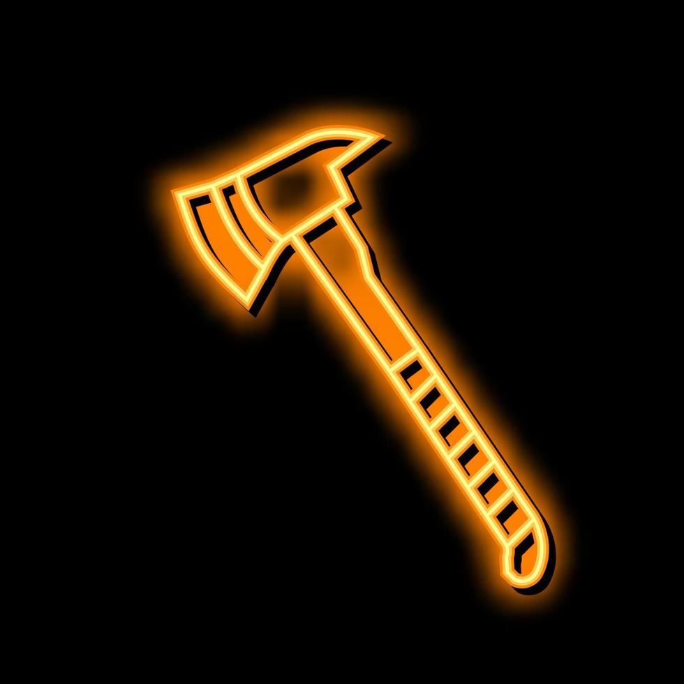 axe tool neon glow icon illustration vector