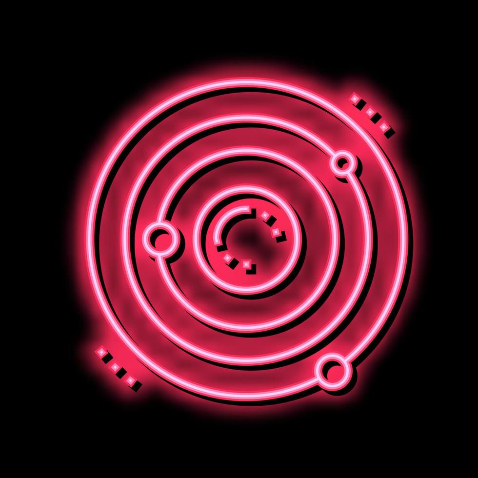 atom core neon glow icon illustration vector