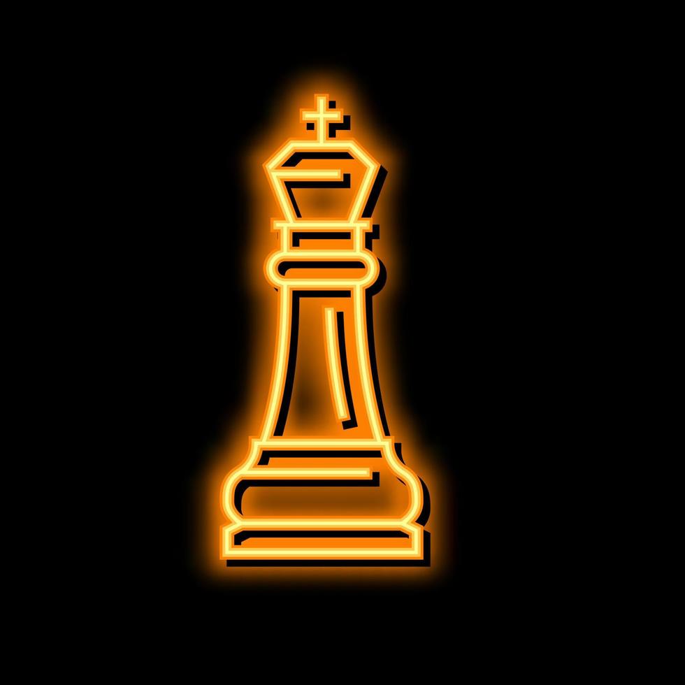 king chess neon glow icon illustration vector