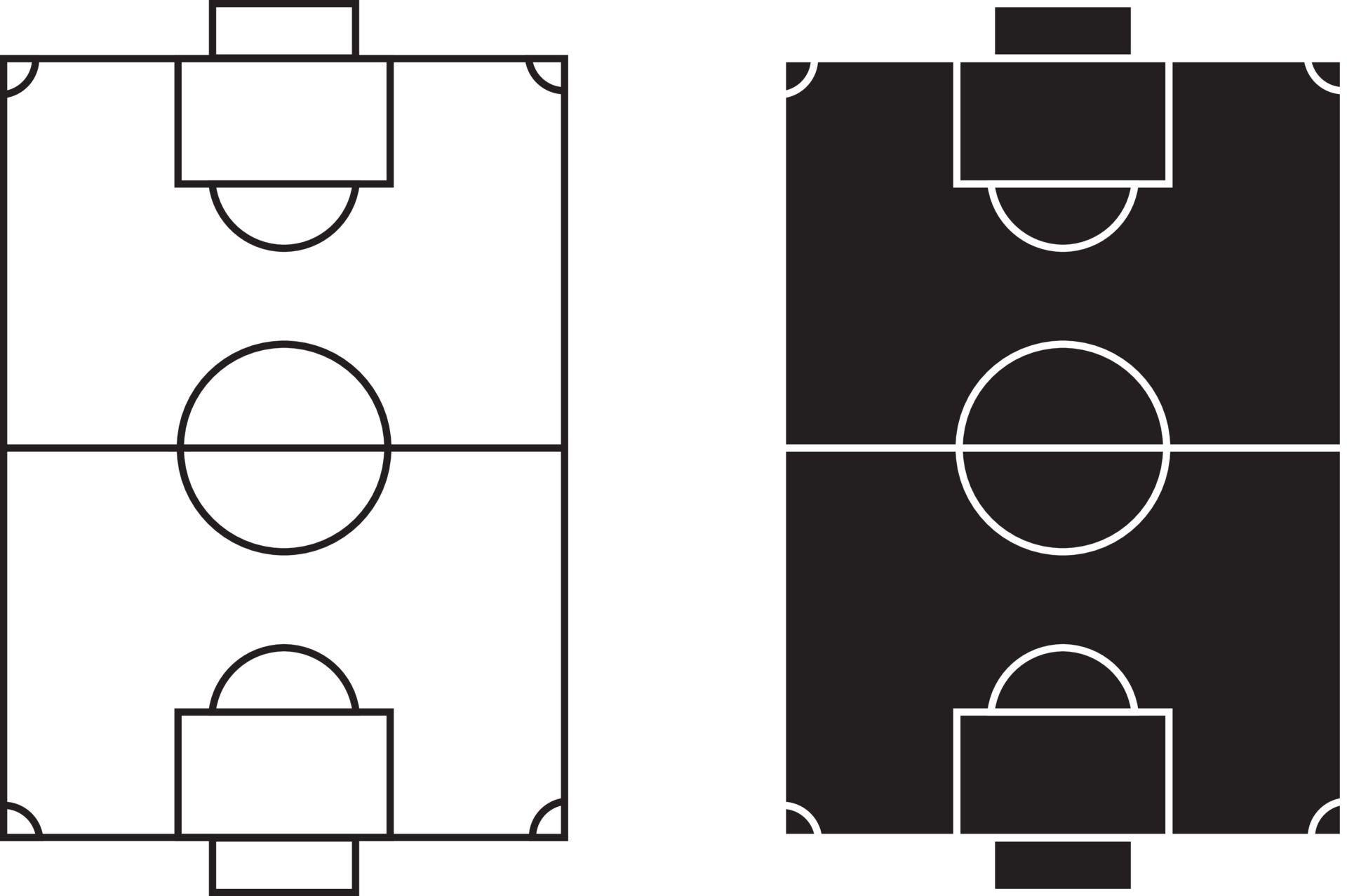 Linear Icon Soccer Field Markings Lines Outline Football Playground linear-icon-soccer-field-markings-lines-outline-football-playground
