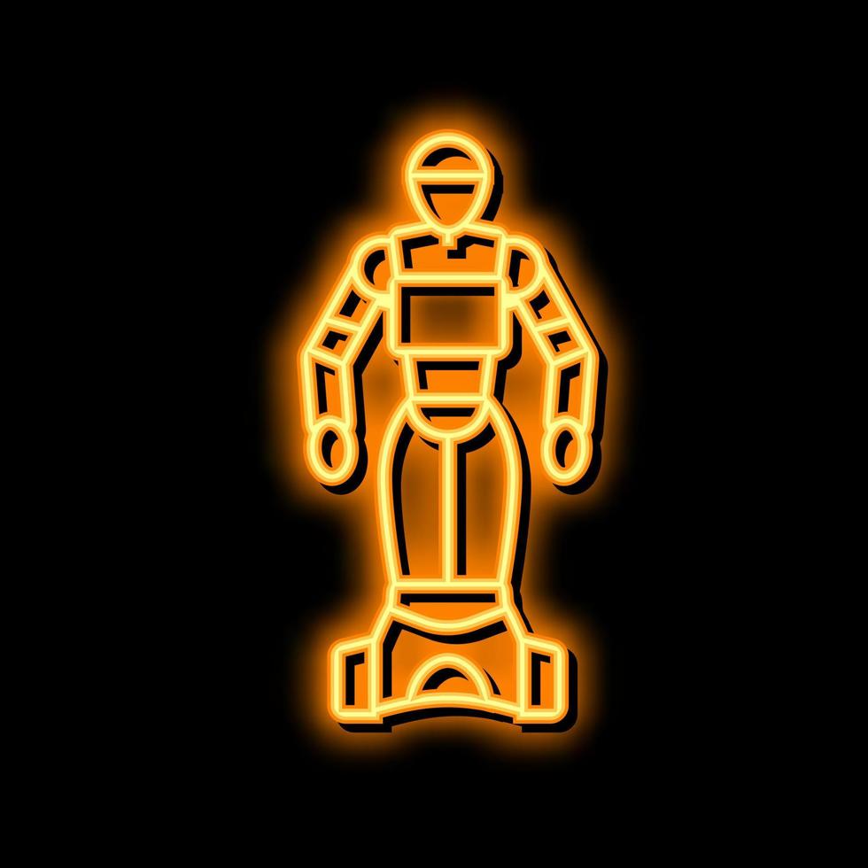 artificial robot neon glow icon illustration vector