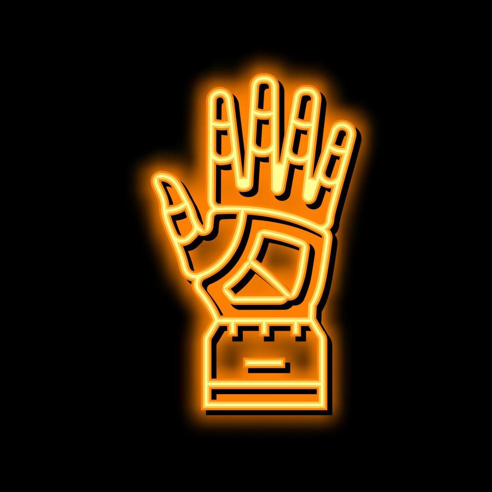 hand robot neon glow icon illustration vector