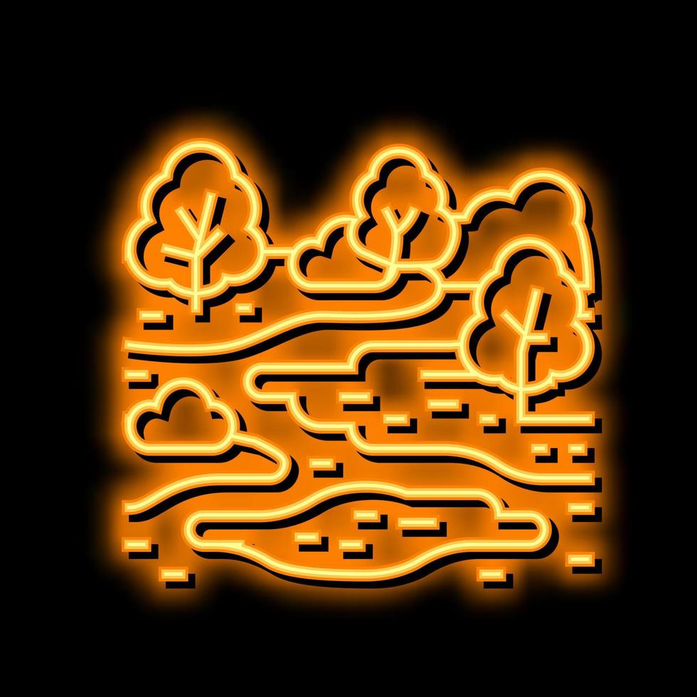 swamp nature neon glow icon illustration vector