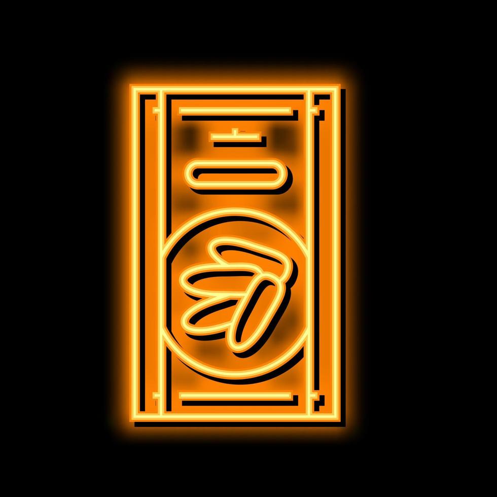 cucumber seed neon glow icon illustration vector