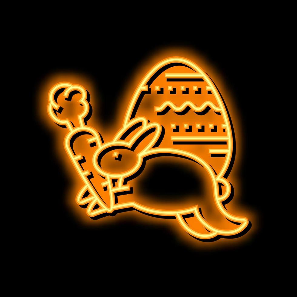 easter holiday neon glow icon illustration vector