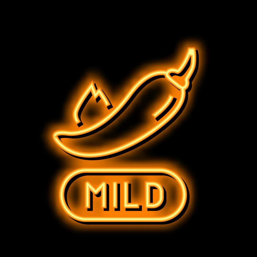 spicy level mild neon glow icon illustration vector
