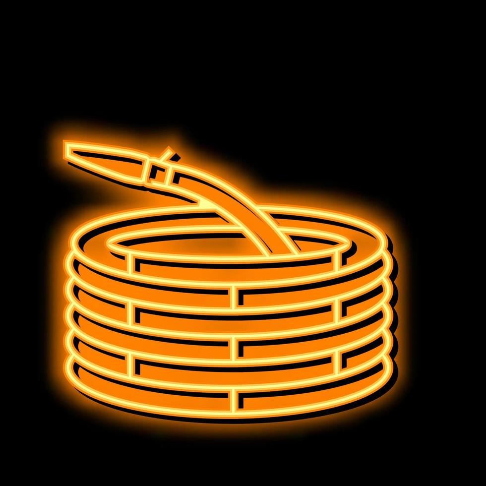 garden hose neon glow icon illustration vector