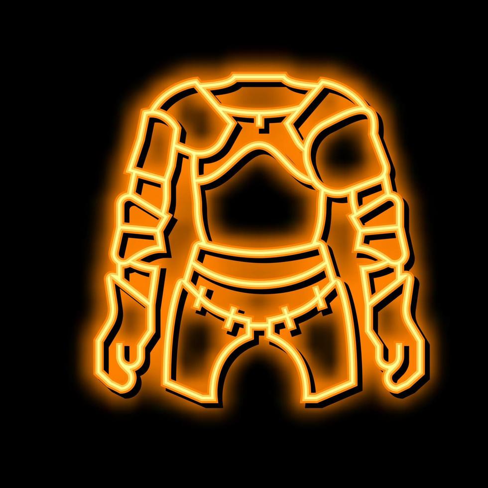 armor knight neon glow icon illustration vector