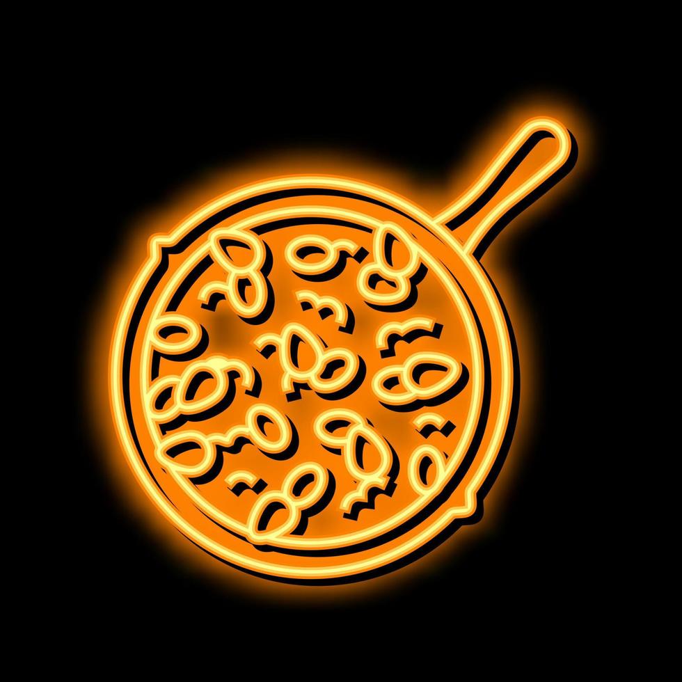chili con carne neon glow icon illustration vector