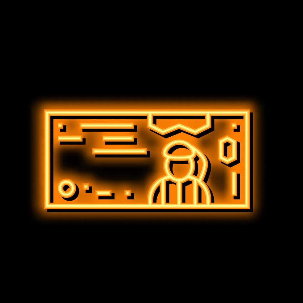 omani rial omr neon glow icon illustration vector