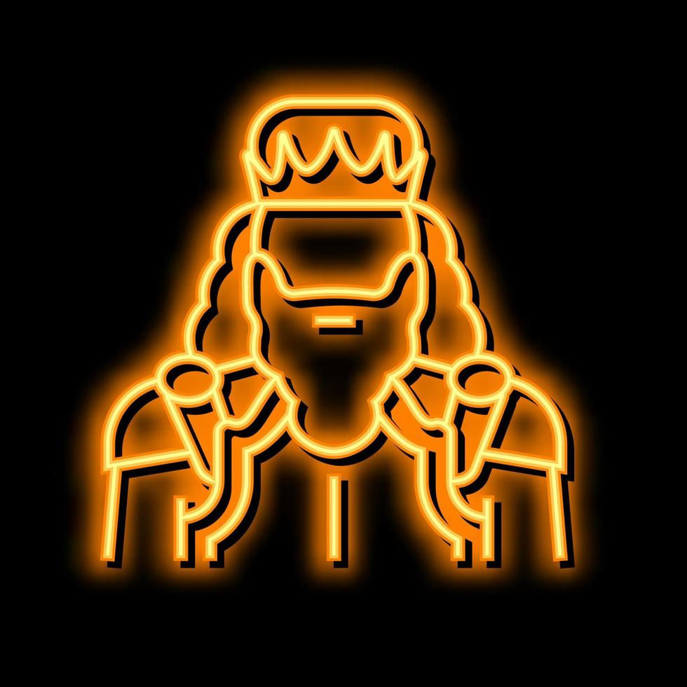 king fairy tale neon glow icon illustration vector